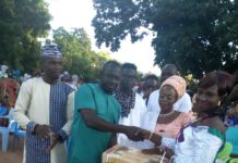 Former Damongo NPP Chairman Nana Kwame Aboagye Donates To Tailoring Graduands In Damongo