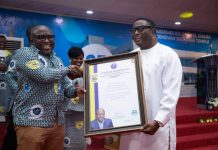 Elvis Afriyie Ankrah Receives Citation on Behalf of Ex- President Mahama