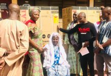Bole DCE Donates Freezers, sewing machine and cash to Disabled Persons