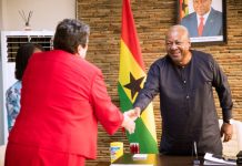 John Mahama holds discussions with US Ambassador