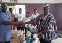 Kpembewura Donates motorbike, Refrigerator and other items to Kpembe CHPS compound
