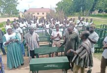 Damongo MP Donates 100 Dual Desk Furniture To Busunu St Peter’s JHS