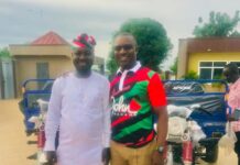 Former Yapei- Kusawgu NDC Secretary donates five motorbikes and 2 tricycles to John Jinapor