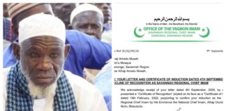 Savannah Chief Imam: Gonja Sakpare Imams Rejects Alhaji Amadu Musah